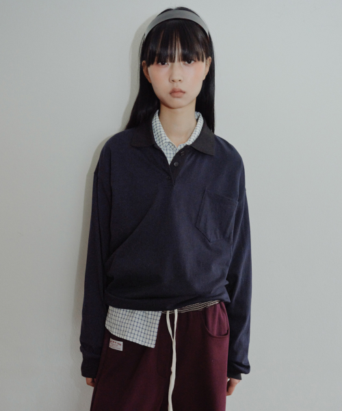 [CORE] SOLID RUGBY SHIRT - NAVY