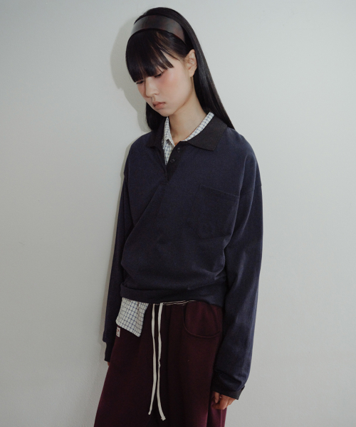 [CORE] SOLID RUGBY SHIRT - NAVY