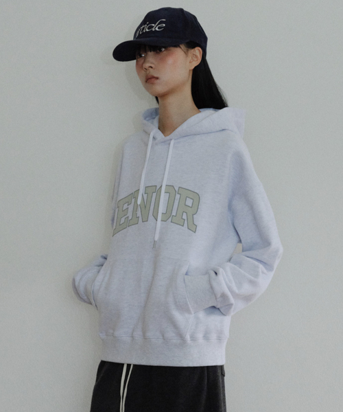 [CORE] ENOR CORE HOODIE - LIGHT GREY