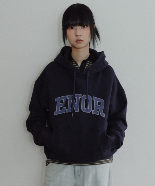 [CORE] ENOR CORE HOODIE - NAVY
