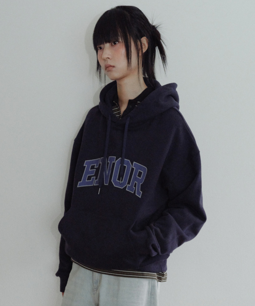 [CORE] ENOR CORE HOODIE - NAVY