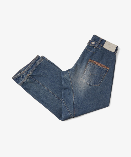 POCKET PATCHWORK ENGINEERED PANTS [LIGHT BLUE]