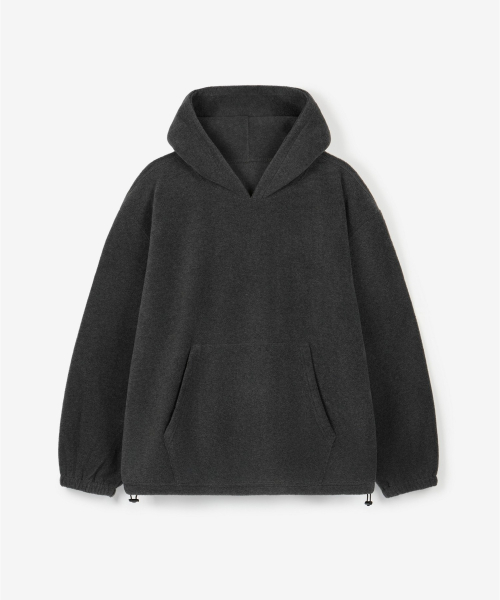 Oversized Fleece Hooded Sweatshirt (Dark Grey) TNTS6F101CG