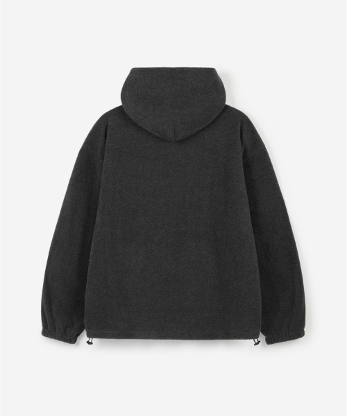 Oversized Fleece Hooded Sweatshirt (Dark Grey) TNTS6F101CG