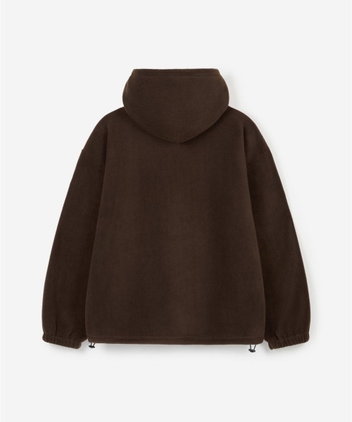 Oversized Fleece Hooded Sweatshirt (Brown) TNTS6F101W2
