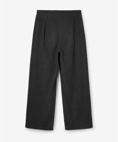 Fleece Wide-Leg Pants (Dark Grey) TNPA6F112CG