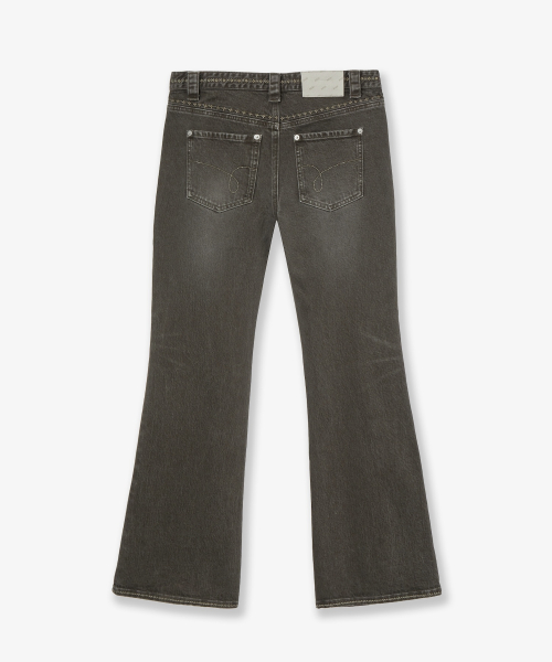VINTAGE BOOTCUT DENIM PANTS [KHAKI]