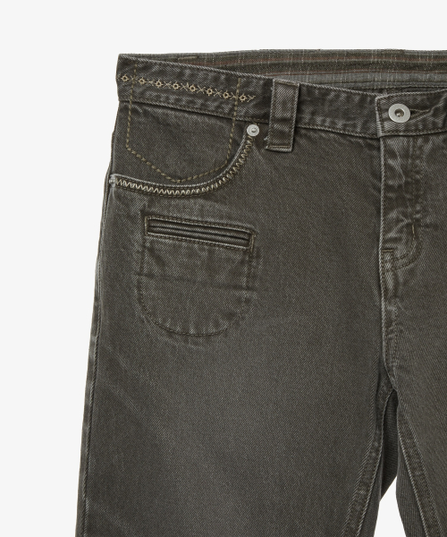 VINTAGE BOOTCUT DENIM PANTS [KHAKI]