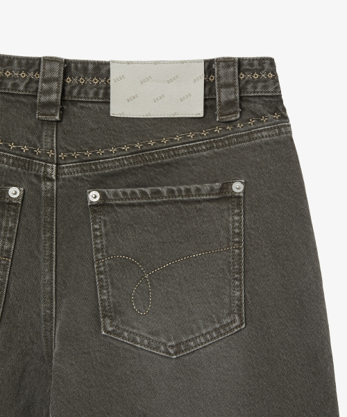 VINTAGE BOOTCUT DENIM PANTS [KHAKI]