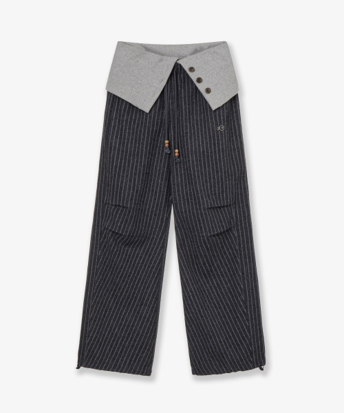 FOLDED EASY PANTS [CHARCOAL]