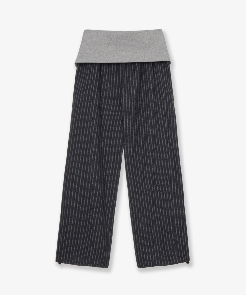 FOLDED EASY PANTS [CHARCOAL]