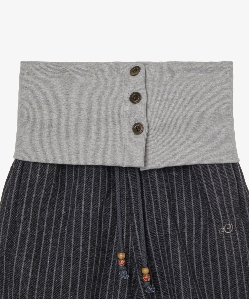 FOLDED EASY PANTS [CHARCOAL]