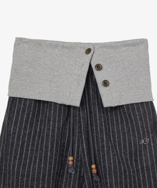 FOLDED EASY PANTS [CHARCOAL]