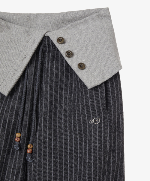 FOLDED EASY PANTS [CHARCOAL]