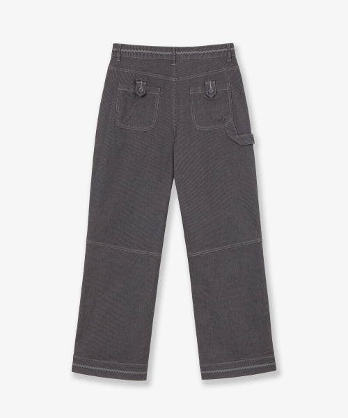 STRIPE WORK PANTS [CHARCOAL]