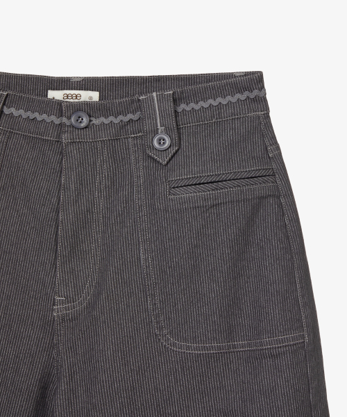 STRIPE WORK PANTS [CHARCOAL]