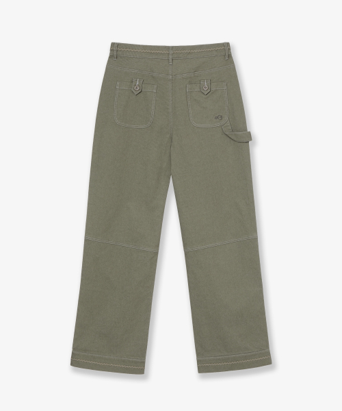 STRIPE WORK PANTS [OLIVE]