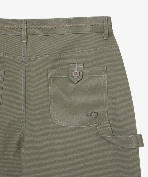 STRIPE WORK PANTS [OLIVE]
