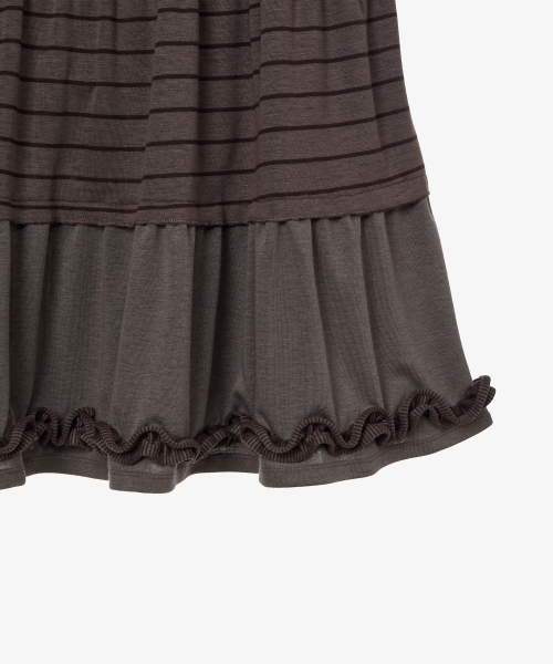 TIERED FRILL SKIRT [PURPLE]