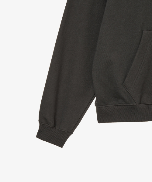 APPLIQUE FLOWER LOGO HOODIE [DARK BROWN]