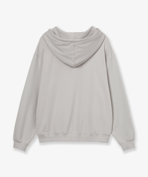 APPLIQUE FLOWER LOGO HOODIE [ASH]