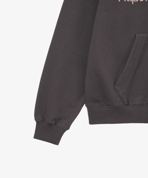 WEB LOGO LOOSED HOODIE [PURPLE CHARCOAL]