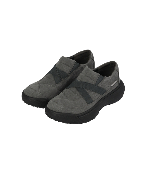 Cut line band slip-on CHARCOAL