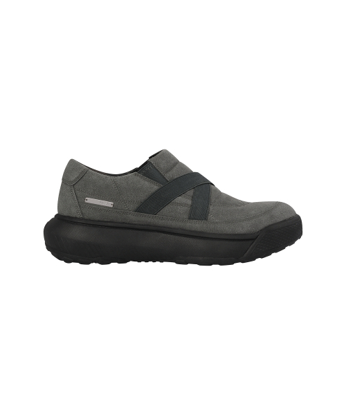 Cut line band slip-on CHARCOAL