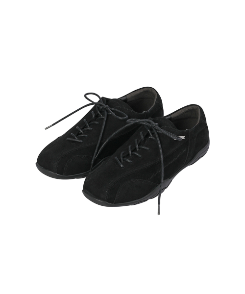 Diagonal suede sneakers BLACK