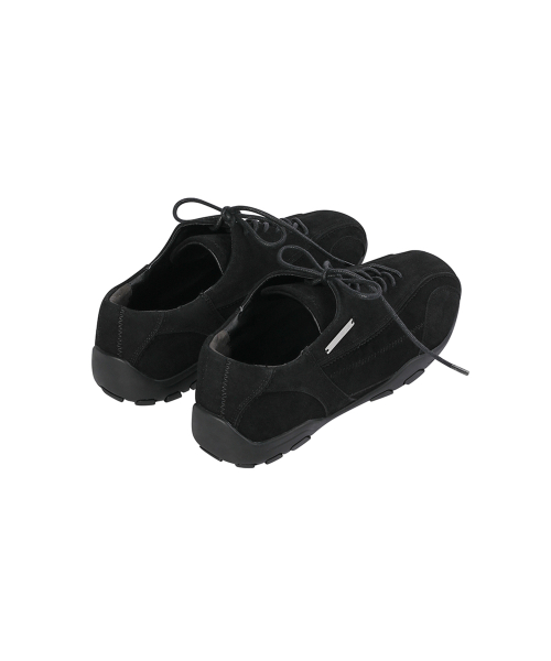 Diagonal suede sneakers BLACK