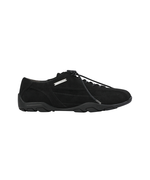 Diagonal suede sneakers BLACK