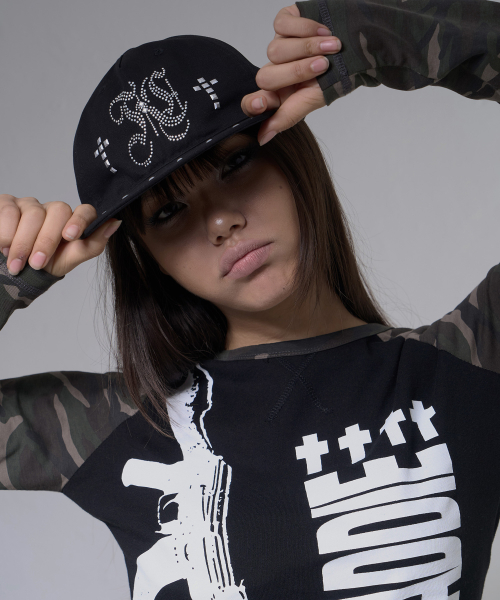 HALO STUD CAP (BLACK) F26ZE412