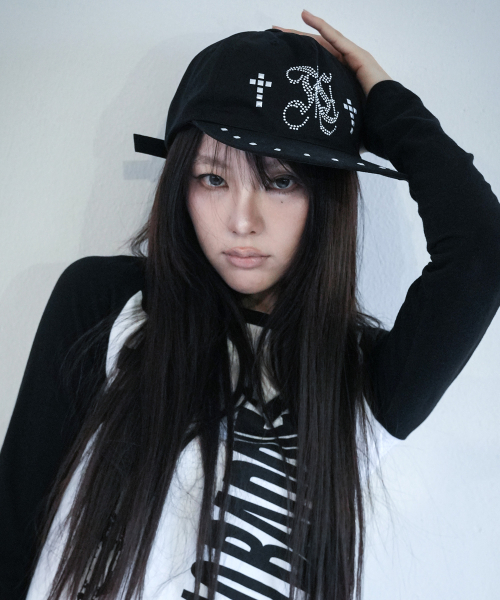 HALO STUD CAP (BLACK) F26ZE412