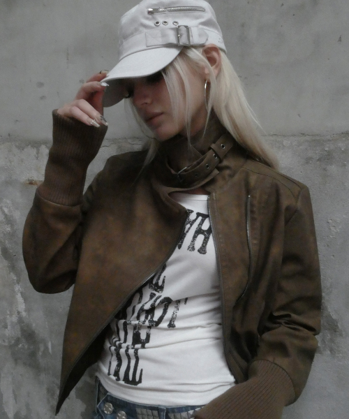BELTED MILITARY CAP (LIGHT GRAY) F26ZE411