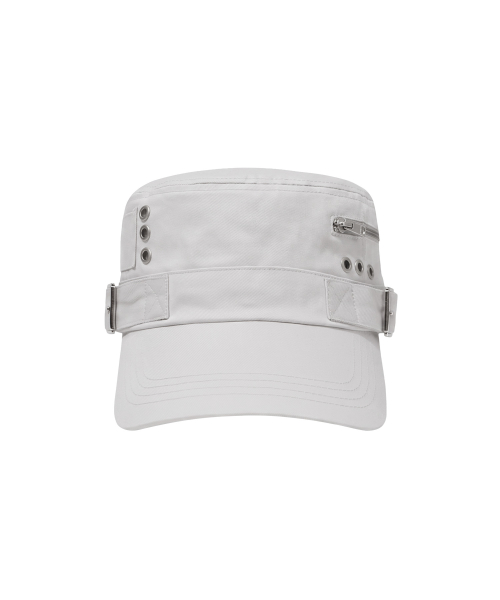 BELTED MILITARY CAP (LIGHT GRAY) F26ZE411