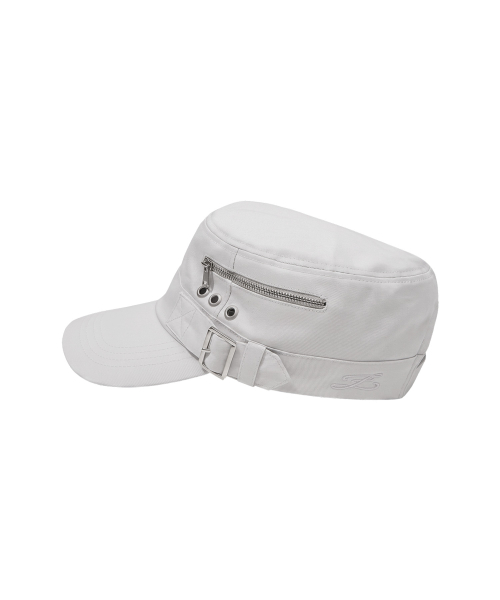 BELTED MILITARY CAP (LIGHT GRAY) F26ZE411