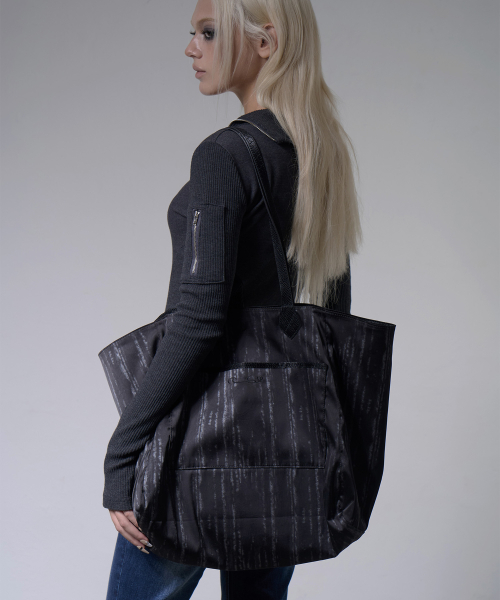 2-WAY LEATHER BIG BAG (BLACK) F26ZE407