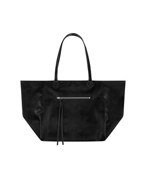 2-WAY LEATHER BIG BAG (BLACK) F26ZE407