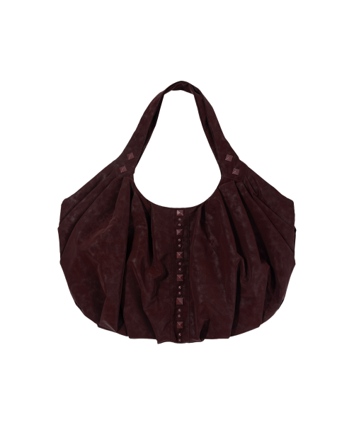 DRAPE FRINGE HOBO BAG (BURGUNDY) F26ZE405
