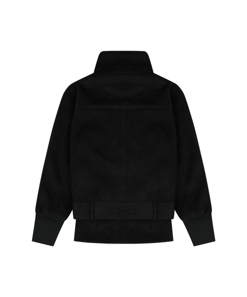 HIGH-NECK TOGGLE HALF COAT (BLACK) F26ZA505