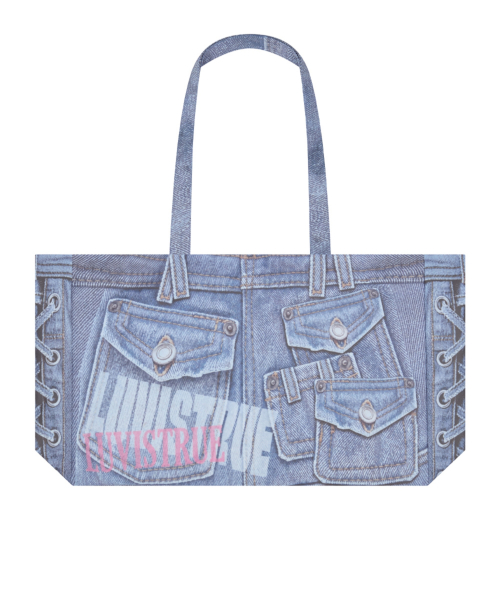 RL DENIM PRINTING TOTE BAG(BLUE)