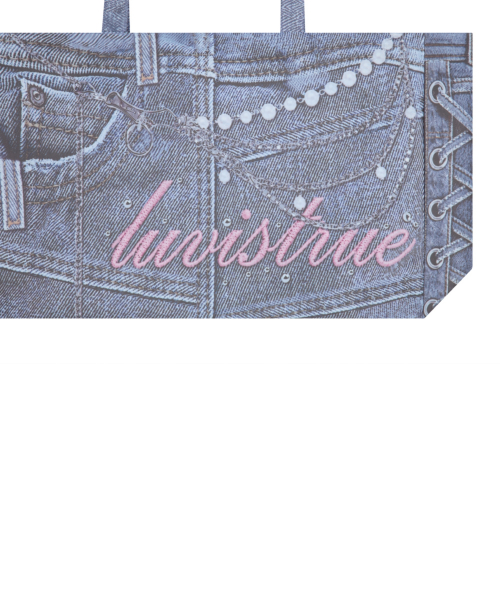 RL DENIM PRINTING TOTE BAG(BLUE)