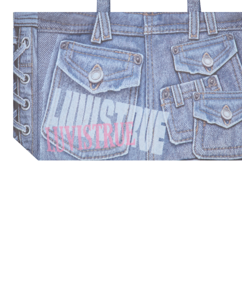RL DENIM PRINTING TOTE BAG(BLUE)