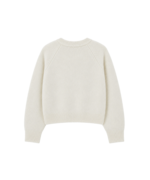 HEART JACQUARD RAGLAN KNIT [IVORY]