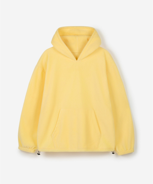 Oversized Fleece Hooded Sweatshirt (Butter Yellow) TNTS6F101Y2