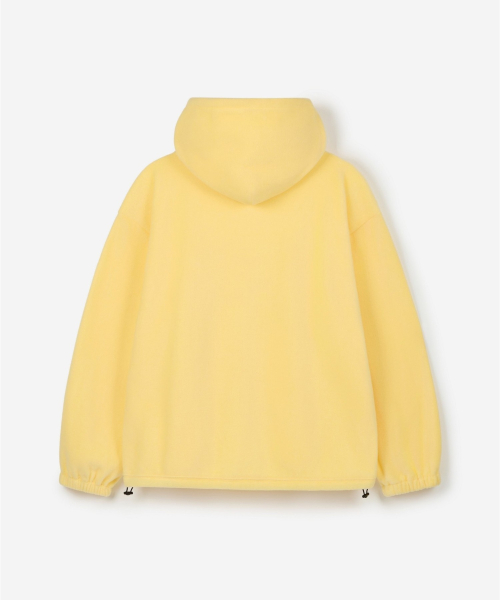 Oversized Fleece Hooded Sweatshirt (Butter Yellow) TNTS6F101Y2
