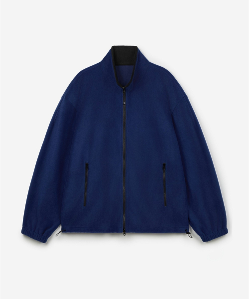 Oversized Fleece Zip-Up Jacket (Blue) TNJU6F110B2