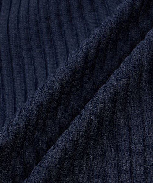 Yoyogi Pleats Collared T-Shirt (Navy) TNTS6F103N2