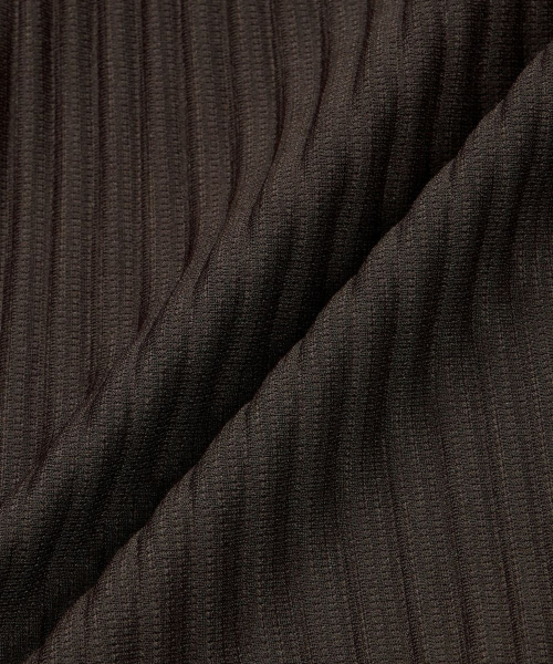Yoyogi Pleats Collared T-Shirt (Brown) TNTS6F103W2