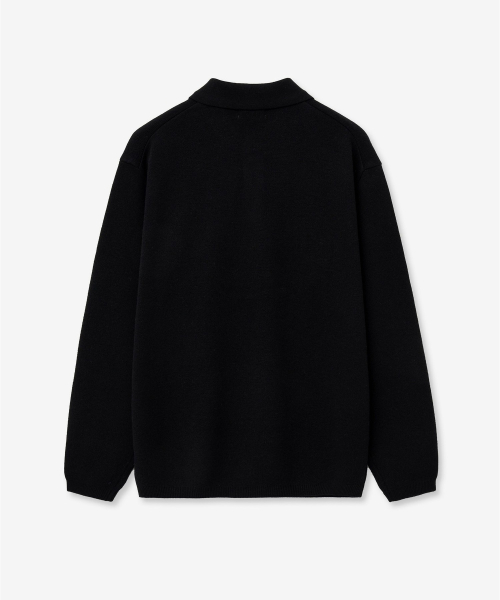 Cashmere Blended Essential Polo Knit Top (Black) TNSW6F110BK